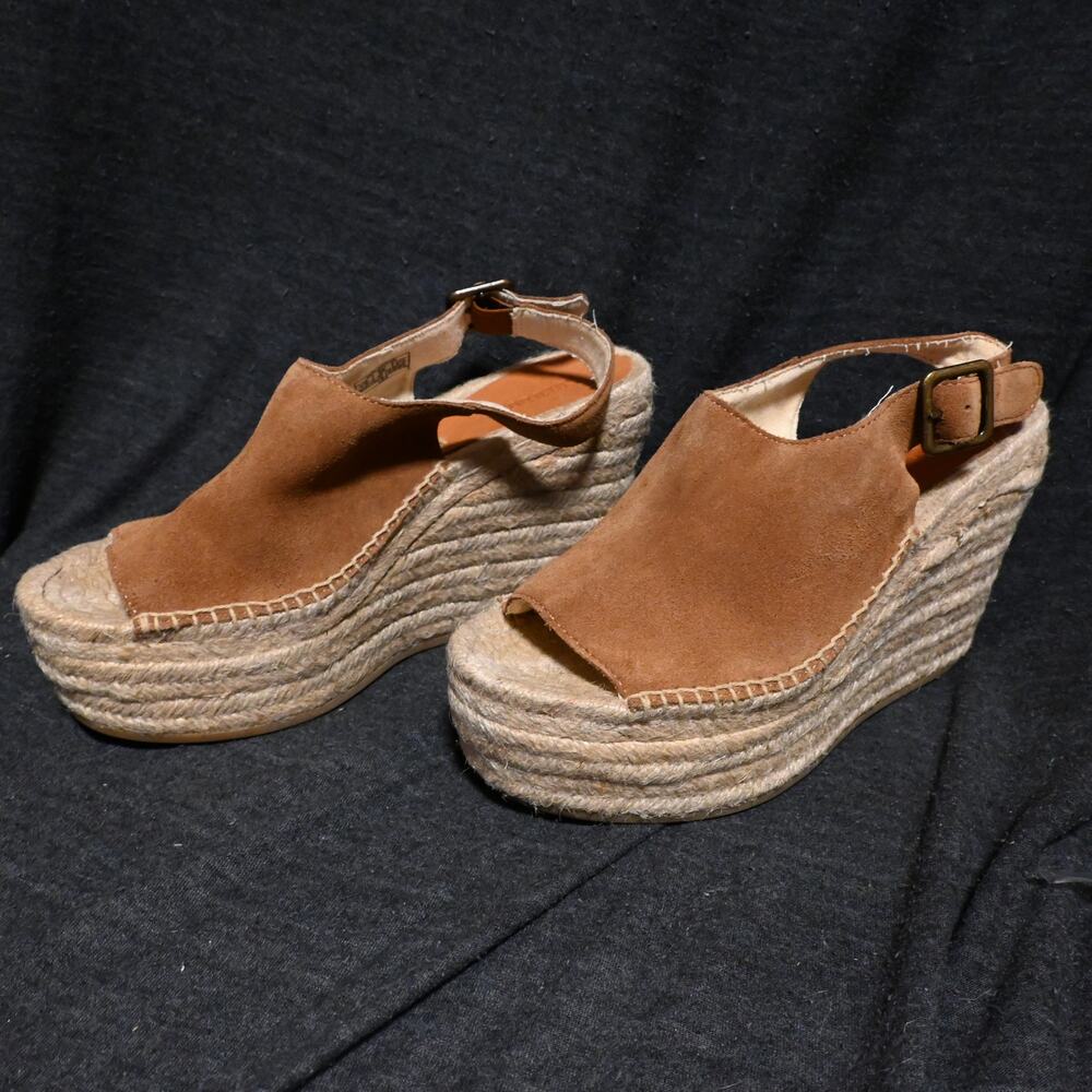 Soludos Women's 7.5 Sevilla Platform Wedge Sandals Braided Jute Suede